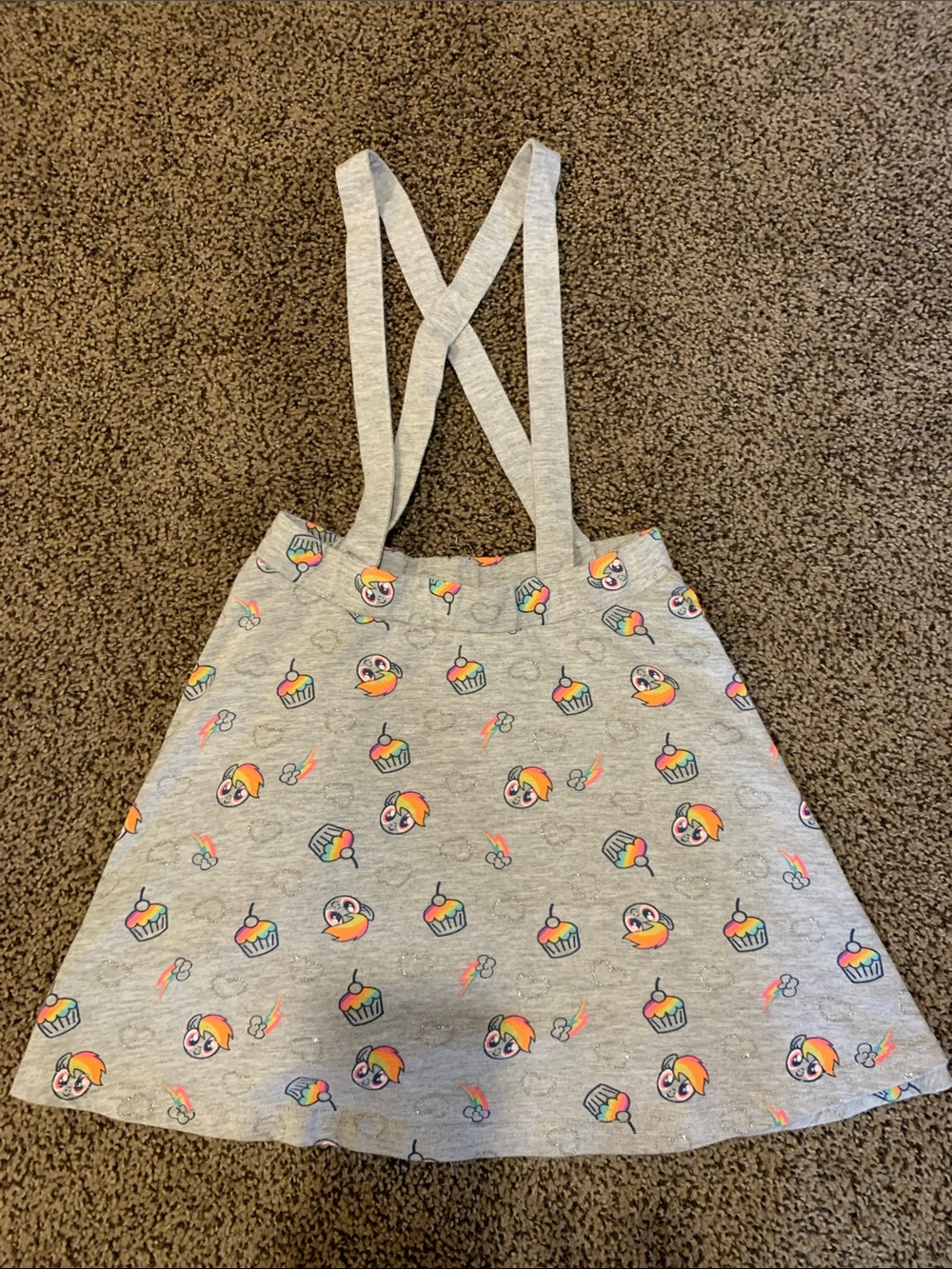 🌷2/$20🌷My Little Pony Bright Sparkly Adorable Suspender Skirt